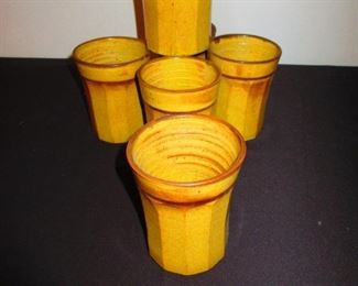 Group of Studio Pottery Drinking Glasses $35.00