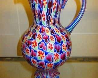 Czech Art Glass Jug $185.00