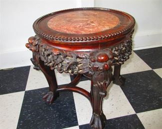 Antique Chinese Stand with Marble Insert $465.00