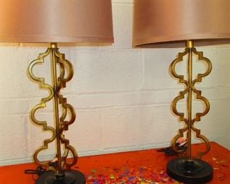 Pair of Hollywood Regency Lamps $95.00