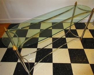 Glass and Chrome Console Table $195.00
