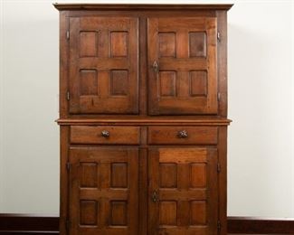 9: Early 18th c. French Paneled Oak Cupboard