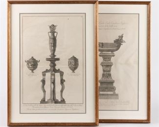 60: Pair of 1778 Piranesi Roman Architectural Engravings