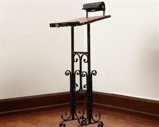 84: Forged Steel Lectern with Reading Light