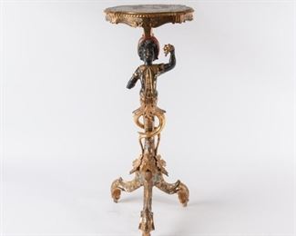 85: 19th c. Sculptural Venetian Blackamoor Table