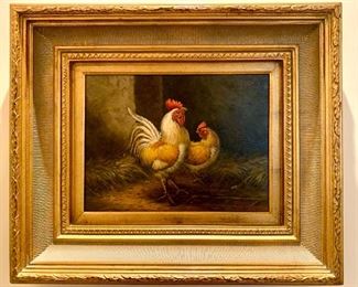 $250 - Original Oil Painting by Cavin. Includes Certificate of Authenticity. Art measures 15” x 11” and with frame measures 25” x 22”.