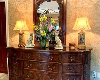 $2000 - LUXURY Dresser with Brass Hardware by Henredon. Measures 85” x 24” x 42”. Originally purchased for $6081.