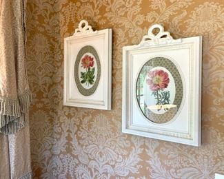 $150 (PAIR) - Beautiful Framed Botanical Art. Measures 18” x 26”. 