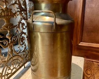 $200 - DISTINCTIVE Copper Pevely DY Co Milkcan. Measures 9” diameter x 20” tall.