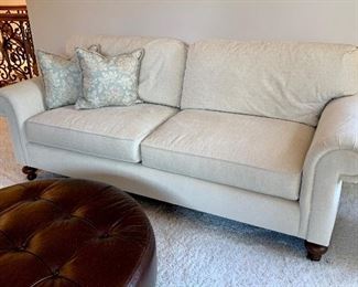 $450 - DESIGNER Cream Sofa by Henredon. Measures 86" x 36" x 38". Originally purchased for $1600.