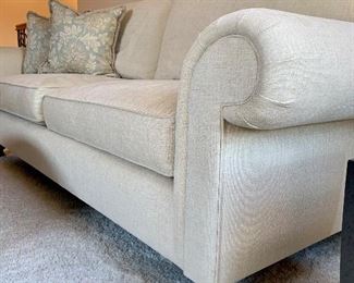 Side View of Henredon Cream Sofa