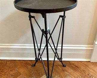 $100 - Metal Side Table 14.5D x 25.5 H