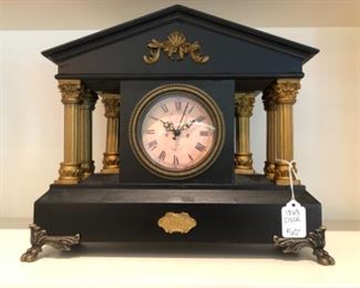 $60 - 1863 Clock - Measures 14” x 4.5” x 12”.