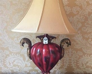 $80 Red table lamp