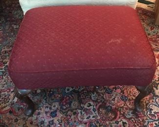 Small upholstered foot stool