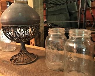 Mason jars, vintage decor