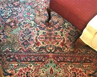 Approx 12'x9' oriental rug w/gorgeous aqua tones