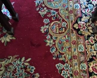 Vintage red oriental rug approx 13'x9'