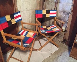 Matching Captain's folding chairs.