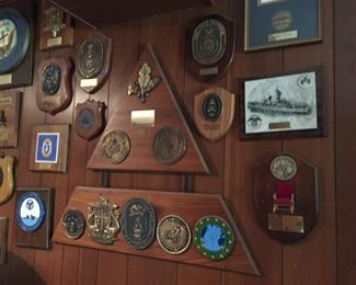 Huge selection of Navy  award plaques.