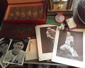 Vintage Red Sox memorabilia.
