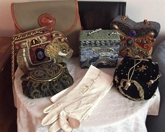 Decorative beaded purses.