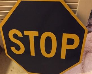 STOP Sign in Navy Colors.