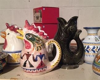Decorative pitchers.