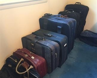 Large selection of luggage.