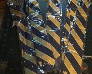 Multiple Naval Academy Class of 1954 ties - given as 'swag' at 50th reunion.