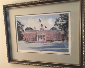 Framed print of Naval Academy.