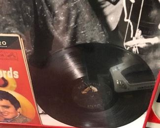 Elvis tribute Collage with Vinyl