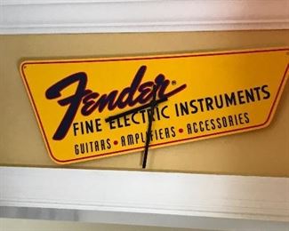 Fender Fine Electric Instruments Advertising Sign