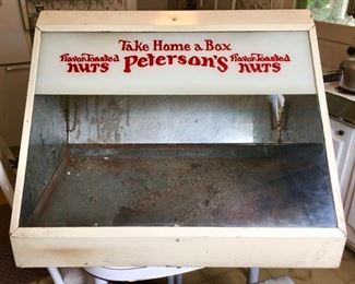 Antique Peterson's Roasted Nuts advertising display box