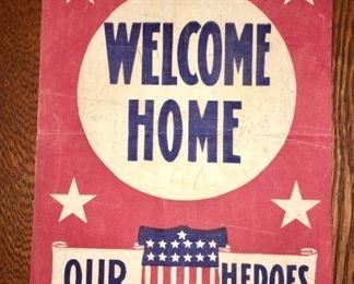 "Welcome Home Our Heroes" WWII poster