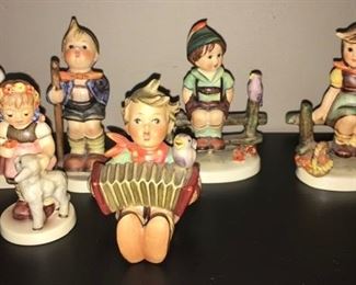 Hummel figurines, front left is a Collector’s Club figurine 