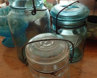 VINTAGE BALL JARS WITH SNAP LIDS