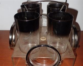 GLASSES - COASTERS IN CARRY CONTAINER