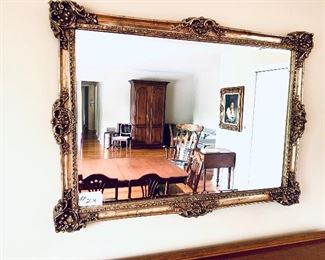 Vintage beveled ornate mirror 45 inches wide by 33 inches tall $300
