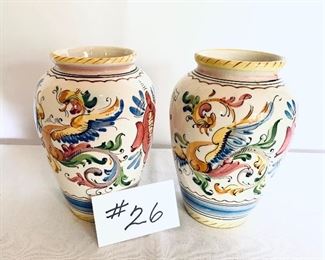 Pair of Italian vases 7 inches tall $42