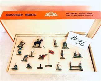S A Sculptured models 
number 1051 Civil War confederate camp set $100
