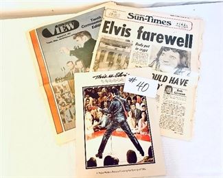 Elvis newspaper lot $25