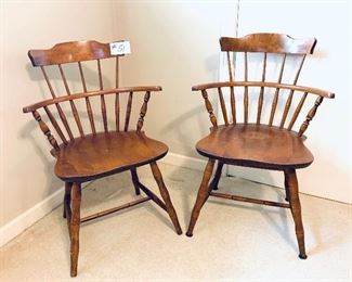 Pair of Nichols and Stone Company chairs 17.5 inches wide by 32 inches tall $200