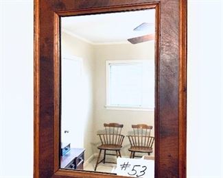 Wooden framed mirror 
15 inches wide by 21 inches tall $99