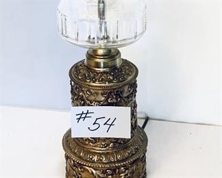 Ornate vintage lamp 29 inches tall $89