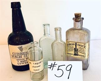Lot of five old bottles
 4 to 8 inches tall $45