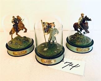 Cloche figurines STONEWALL JACKSON, ROBERT E LEE, JEH STUART
5”t.  $50 each
