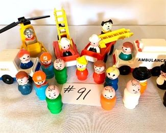 Vintage toys some are fisher price 
five vehicles/20 people $45