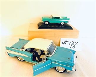 Set of two Chevy Bel Air model cars $55