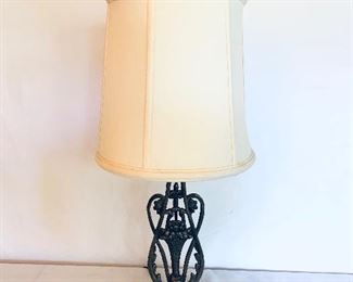 Ornate metal lamp 25 inches tall $89
